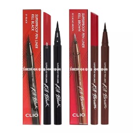 Clio 1+1 클리오 수퍼프루프 펜 라이너 [3호카카오브라운] 1+1 Clio Superproof Pen Liner [Shade 3 Cocoa Brown]