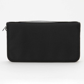 MUJI 38743668 Polyester Passport Case with Clear Pocket, Black, Approx. 9.3 x 5.1 x 1.0 inches (23.5 x 13 x 2.5 cm)