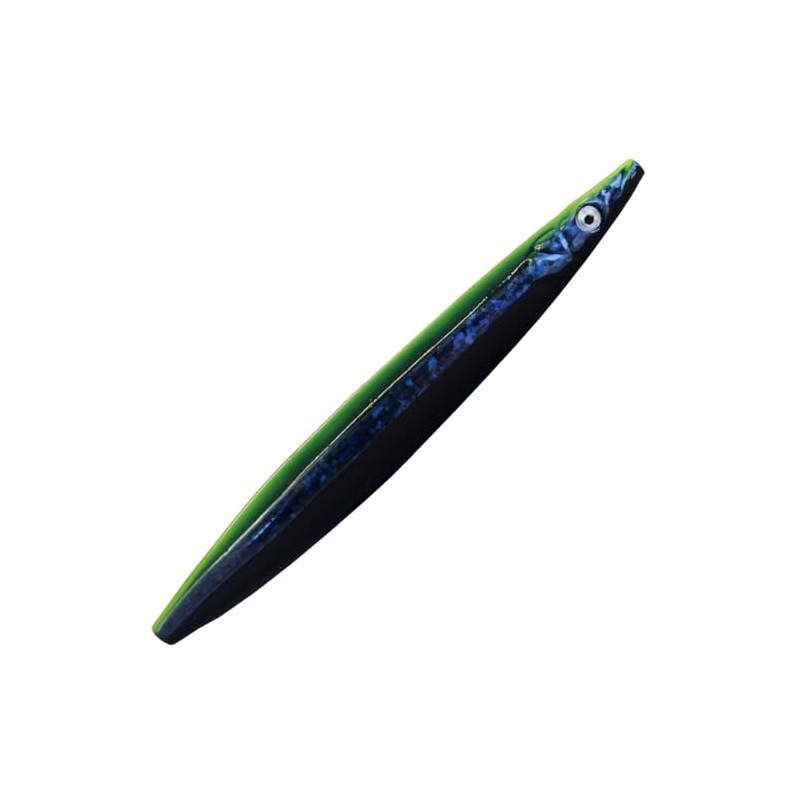 Line Thru Sandeel 85mm 11g Black N Yellow Glow