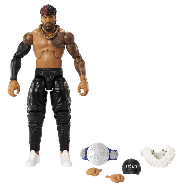 Mattel WWE Jimmy USO Elite Collection 6 Action Figure, 6-inch Posable Collectible Gift for WWE Fans Ages 8 Years Old & Up