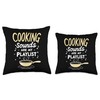 Culinary ASMR Kitchen Sounds Cooking Ambiance Relaxation Throw Pillow