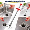 60cm Flexible Drain Snake with 4-Claw Grabber – Spring-Loaded Pipe