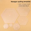 cobee 6 Sizes Hexagon Quilting Templates, 1 Inch, 1.5 Inch,