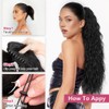 ALXNAN Claw Clip Ponytail,30 Inch Black Ponytail Extension for Women