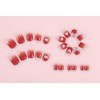 Sethaxy French Nail Tip, Animal Pattern, Short Press On Nail,