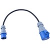 16 AMP Plug To 32 AMP Socket 240V Blue 4mm