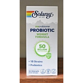 Solaray Mycrobiome Weight Formula 50 Billion 30 Capsules Microbiome 30 VegCaps