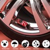 MEAJOO 4PCS Dice Shape Tire Valve Stem Caps, Universal Copper