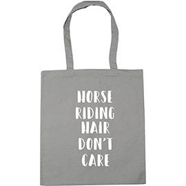 Hippowarehouse Horse Riding Hair Don't Care Tote Shopping Gym Beach Bag 42cm x38cm, 10 litres