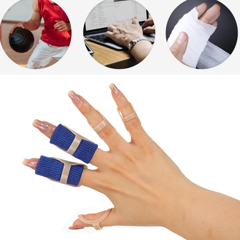 Finger Splint Kits 9 Pcs Oval Finger Splints & 3