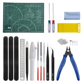 BGTXINGI 33 Piece Modelling Tool Set Gundam Model Tool Set with Plastic Box, Hobby Model Making, Construction, and Fixing
