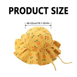 XFSRG Baby Sun Hat UV Protection Sun Hat UPF 50+ Fishing Hat Sun Protection Strawberries Summer Bucket Hat Pineapple Sun Hats Orange Summer Hat Toddler Foldable Beach Fishing Hat Adjustable, orange