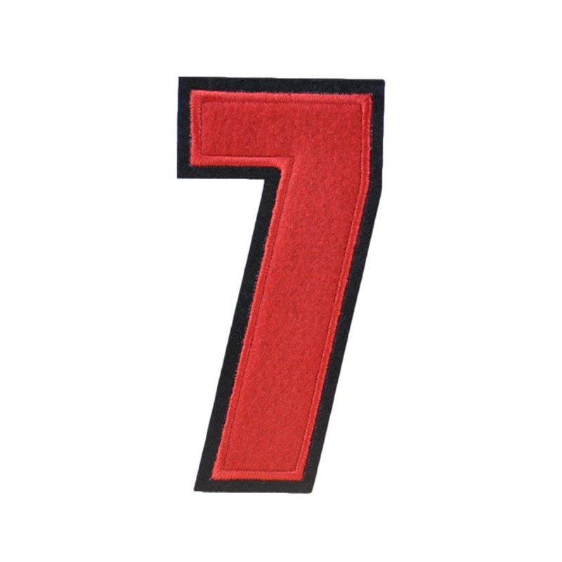 4 Inch Number 7 Patch Iron On or Sew On