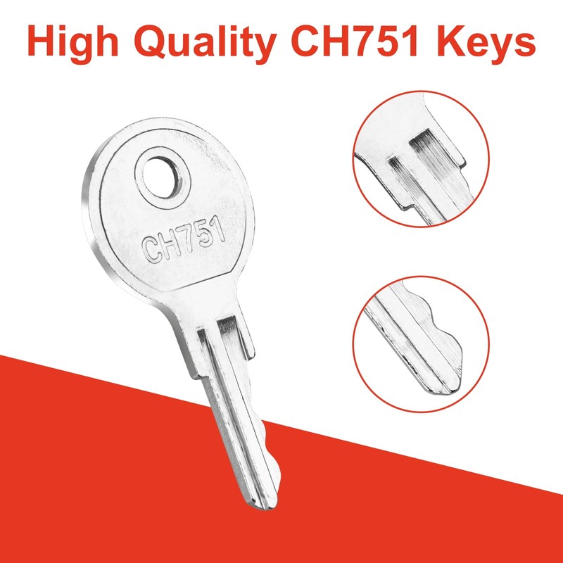6 Pcs CH751 Key, Siasky Universal CH751 Replacement Keys, RV