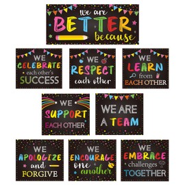 10 Pcs Classroom Motivational Posters, Growth Mindset Posters, Inspirational Bulletin Board, Positive Classroom Themes Decoration Sets for Elementary Middle High School (Better 10)