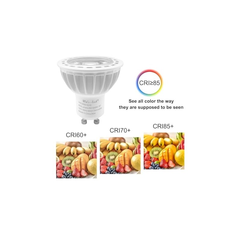 wei's-l.e.d 8W GU10 Led Bulbs, High Power, 800 Lumens, 38