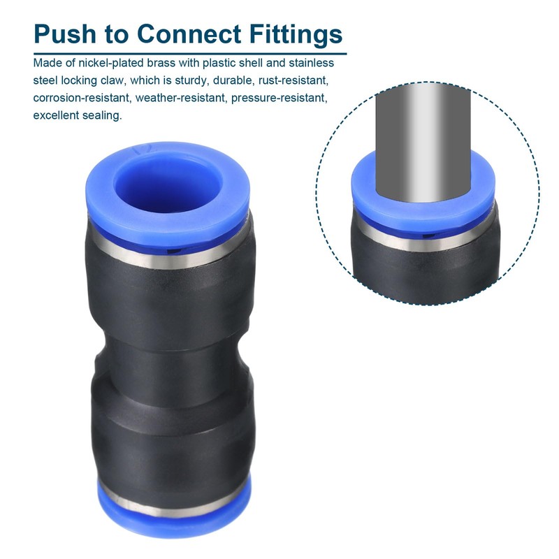 QUARKZMAN Push Connection 12 mm Pipe AD Quick Coupling Air