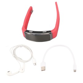 Recorder Watch HD Noise Reduction Voice Activated Music Player Sound Recorder Bracelet for Meeting Interview Pink 16GB