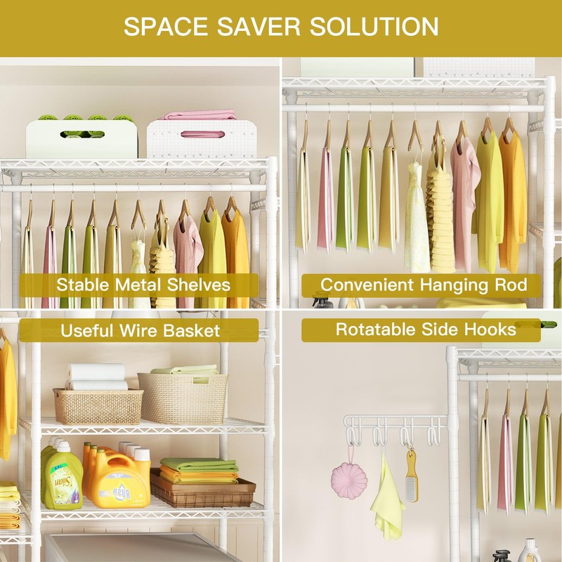 Ulif U5 Over the Washer and Dryer Storage Shelf, Laundry