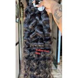 US Unprocessed Raw Vietnamese Burmese Human Hair Bundles Cuticle Aligned Double Weft Quality Burmese Curly Kinky Curly Raw Haircolor: Indian Curl (wavy curl ), Stretched Length: 24"