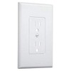 TayMac 2500W Decorator Wall Plate for Grounded Duplex Receptacle, White