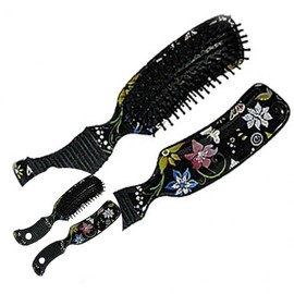 Medium Mink Hair Brush Comb Dry Brush Black 3ea