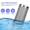 Amwater Stainless Steel Cleanable Wire Mesh Filter Cartridge 10”Length,2.5"OD(5 Micron)