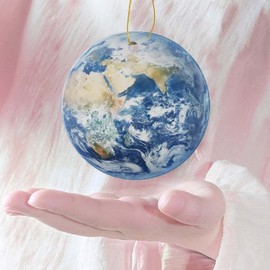 2022 Christmas Ornaments - Earth Globe Outer Space Planet Solar System Print - Decoration Gifts for Christmas,Thanksgiving,Home Decor