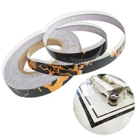 Decor Tape Waterproof Decor Tape Self-Adhesive Tile Seam Sticker Marble Adhesive Seam Sticker Decor Tape for Walls Furniture self-adhesive liner for corner decor in black(0,8*500 CM/0,31 IN*164,04 FT)