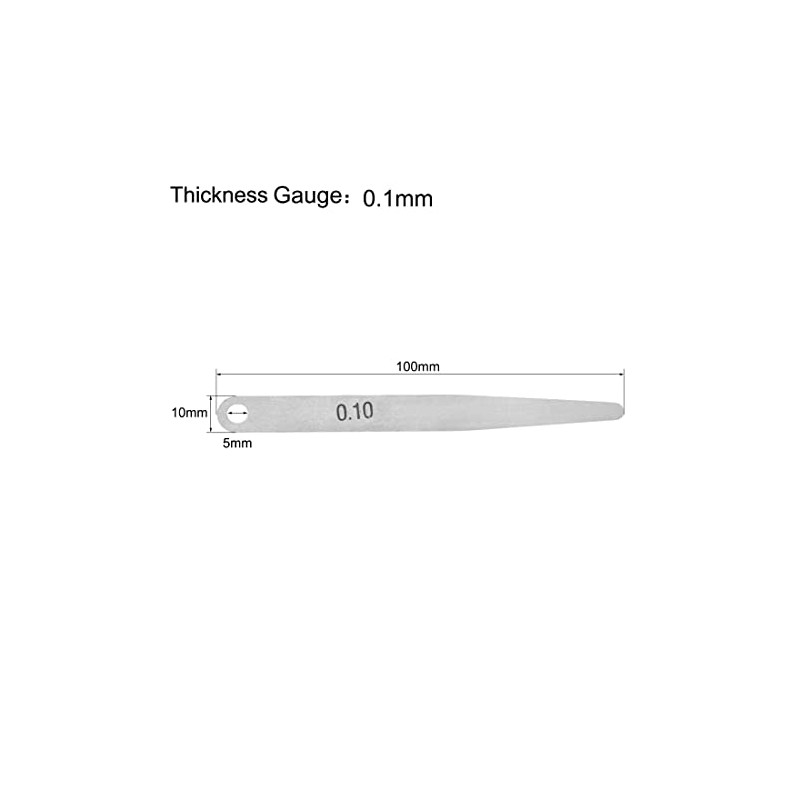 sourcing map Metric Thickness Feeler Gauge 0.1mm Stainless Steel Measuring