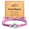 Urtioty Unicorn Children's Bracelet with Adjustable Braided Rope, Cute Bracelets