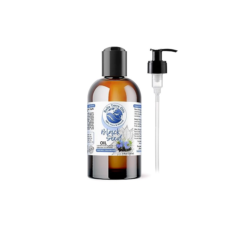 Bella Terra Oils Black Seed Oil. 8oz. 100% Pure. Cold-pressed.