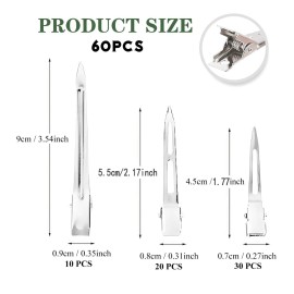 Unbranded Silver Duckbill Clips 60/box