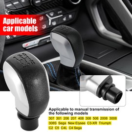OBEST Car Gear Knob 5 Speed Gear Knob for Peugeot 308 408 Citroen Sega 301 Aliso 2008 307 C4L
