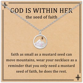 DONYUDE Easter Basket Stuffers for Adult Mustard Seed Necklace for Women Inspirational Faith Communition Gifts Religious Christian Easter Gifts for Mom Sister Best Friend Daughter