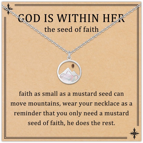 DONYUDE Easter Basket Stuffers for Adult Mustard Seed Necklace for