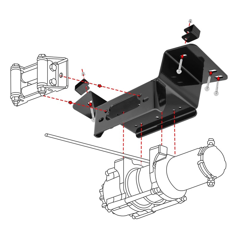 WeiSen Front Bumper Winch Mount Plate Kit Compatible with Honda