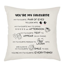 Weosan You Are My Favourite Cushion Cover for Couple Wife Husband Birthday Valentines Day Christmas for Her/Him 45x45 cm Pillow Cover Home Decor (My Favourite)