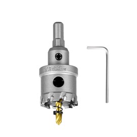 SALI 1-5/16" (34mm) TCT Hole Saw Kit Tungsten Carbide Tipped Hole Saw Drill Bit with Titanium-Plated Pilot Drill bit for Metal, Stainless Steel, Iron, Wood, Plastic