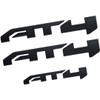 AT4 Badge Emblems 3-Piece in Black for 2021-2023 GMC Yukon,