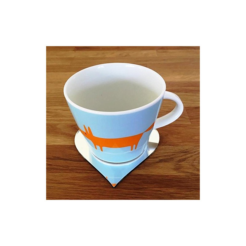 Heart Shaped Coaster Set - Mirrored - Set of 8