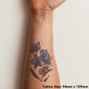 'Blue Orchids' Temporary Tattoo - Water Resistant, Skin-Safe, Non-Toxic Transfer