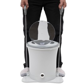 Portable Washing Machine 9L/2.4Gal Foot Operated Dryer Portable Single Tub Dryer Machine Hand-operated Mini Compact Spin Drye Manual Draw Cord Dryer for Home Apartment Travel Outdoor Use