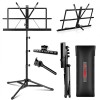 5 Core Music Stand Adjustable Folding Tripod Note Holder For