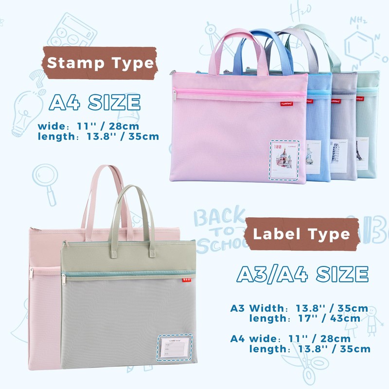 Document Bag A4 Zip Bag, 35 x 28 cm Carry