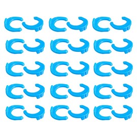 PAROAD Pack of 30 6.35 mm (1/4 Inch) Blue Sealing Clips for RO Reverse Osmosis Water Filter Fittings PE Pipe Fitting Filter System Accessories