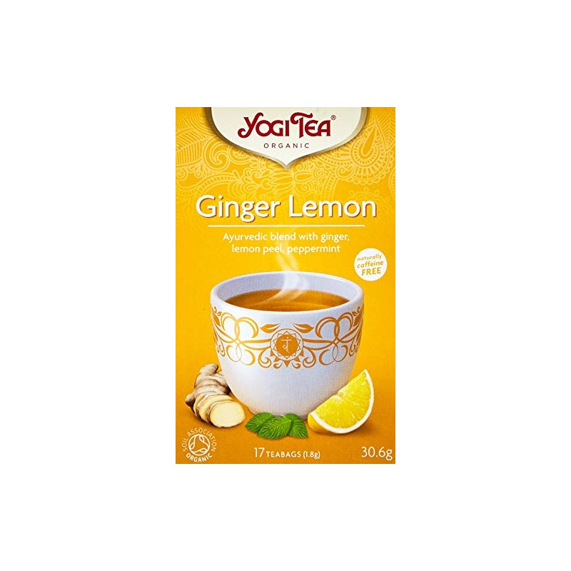 YOGI TEAS - AYURVEDIC Organic Ancient Herbal Formula Ginger Lemon