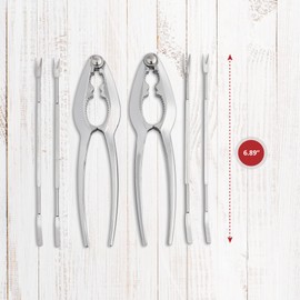 Maine Man Seafood Cracker and Pick Set, Includes 4 Seafood Picks and 2 Seafood Crackers