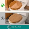 Toilet Seat, Solid Wood, Bamboo, High Gloss Finis, PIKLiDS (Round)