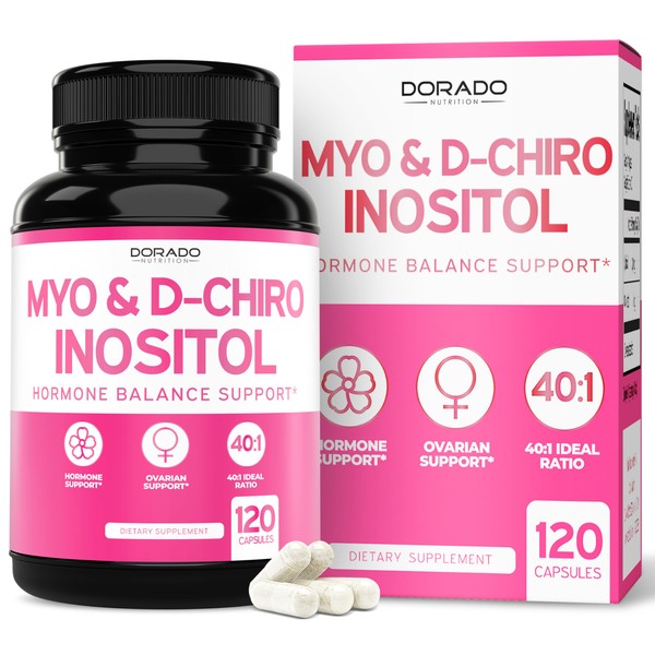 Myo-Inositol & D-Chiro Inositol Supplement for Women (120 Capsules, 2050mg